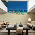 Day At the Beach Mural Wallpaper - Blue Tone - room preview 06