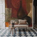 Patterned Vessels Mural Wallpaper - room preview 06
