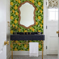 Trailing Lemons, Fresh Green Mural Wallpaper - room preview 06