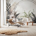 Floral Abstract Soft Mural Wallpaper - room preview 06