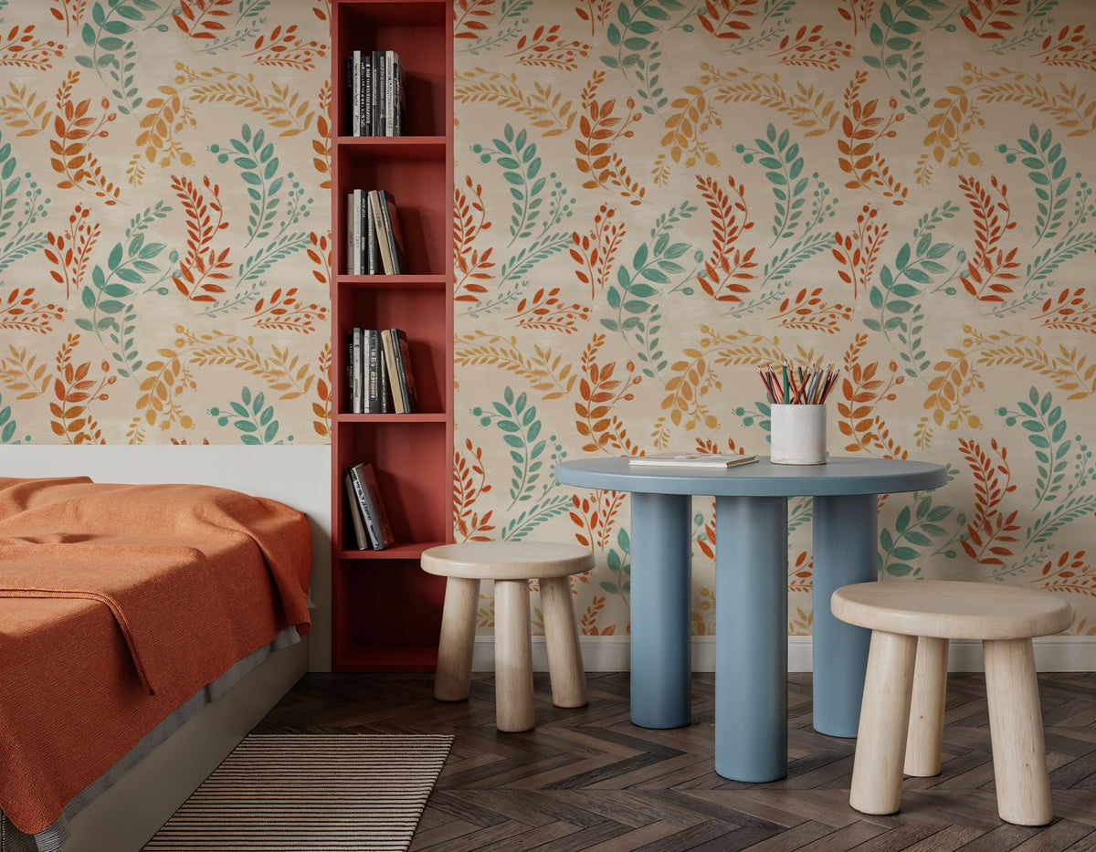Harvest Sprig Multi Mural Wallpaper - room preview 06