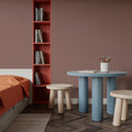 Tailor's Pin Stripe, Brick Dust Mural Wallpaper - room preview 06