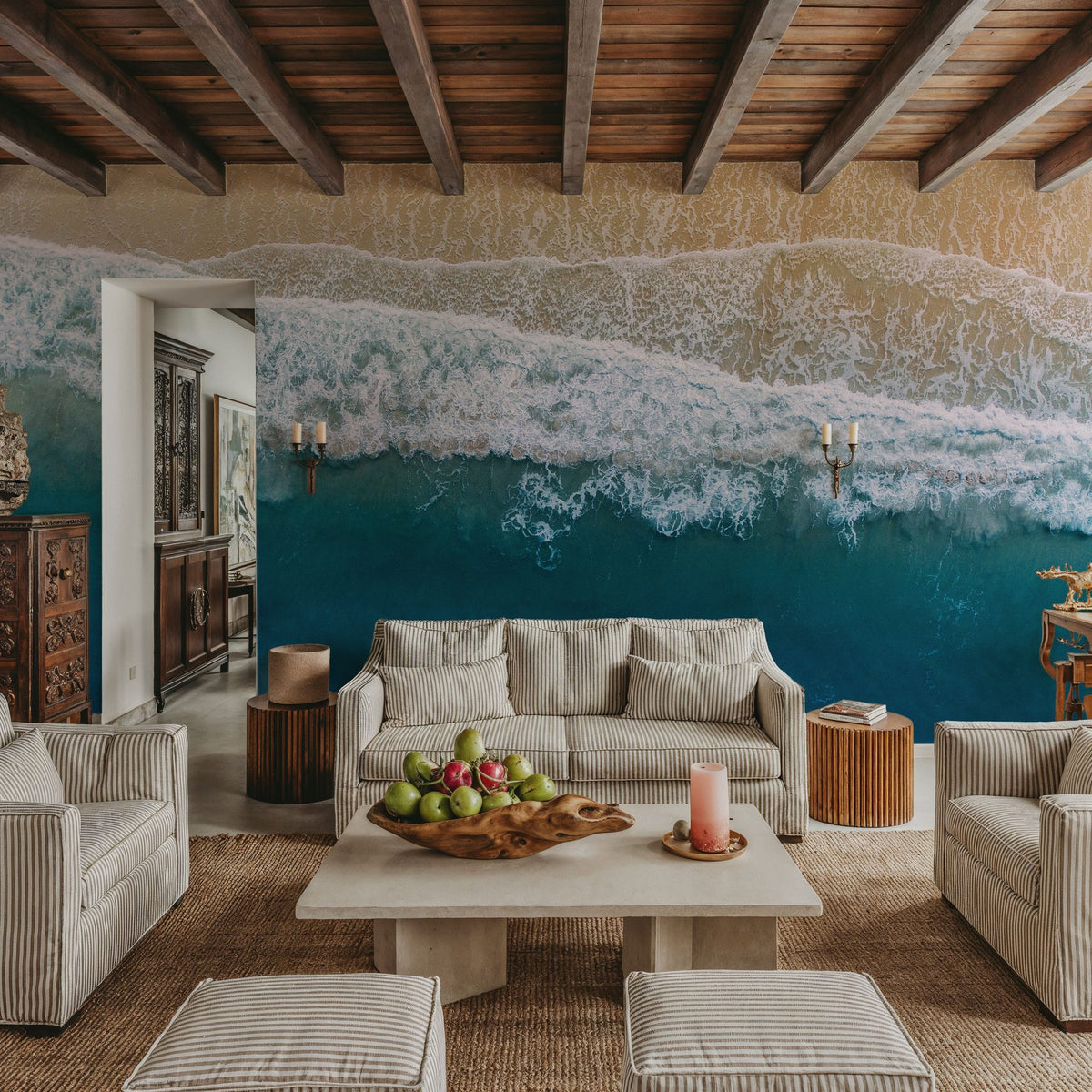Ocean Swells Mural Wallpaper - room preview 06