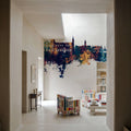 Salisbury England Skyline Blue & Bronze Mural Wallpaper - room preview 06