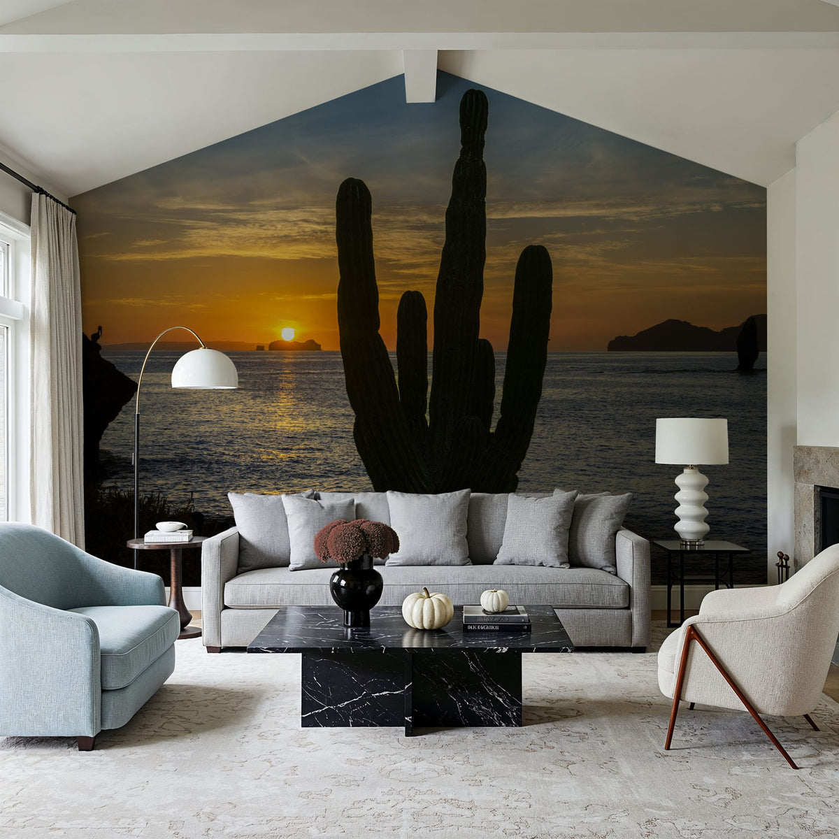 Cactus Coast Mural Wallpaper - room preview 06