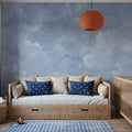 Painted Dreamy Clouds, Blues Mural Wallpaper - room preview 06