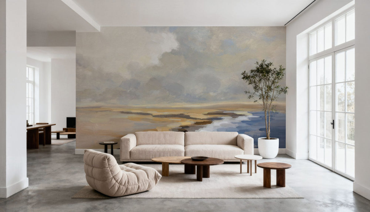 Silver Cloud Mural Wallpaper - room preview 06