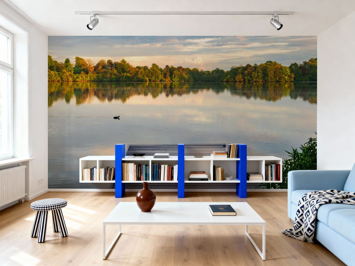 Lake Refelction Mural Wallpaper - room preview 06
