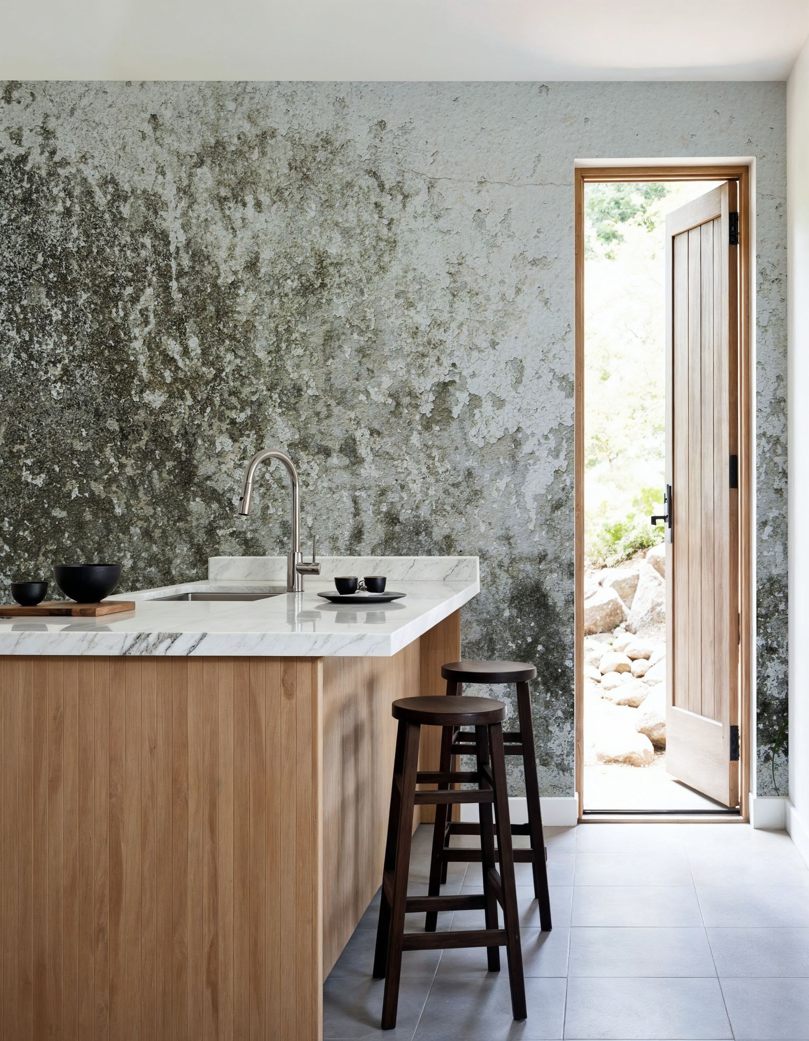 Aged Plaster Mural Wallpaper