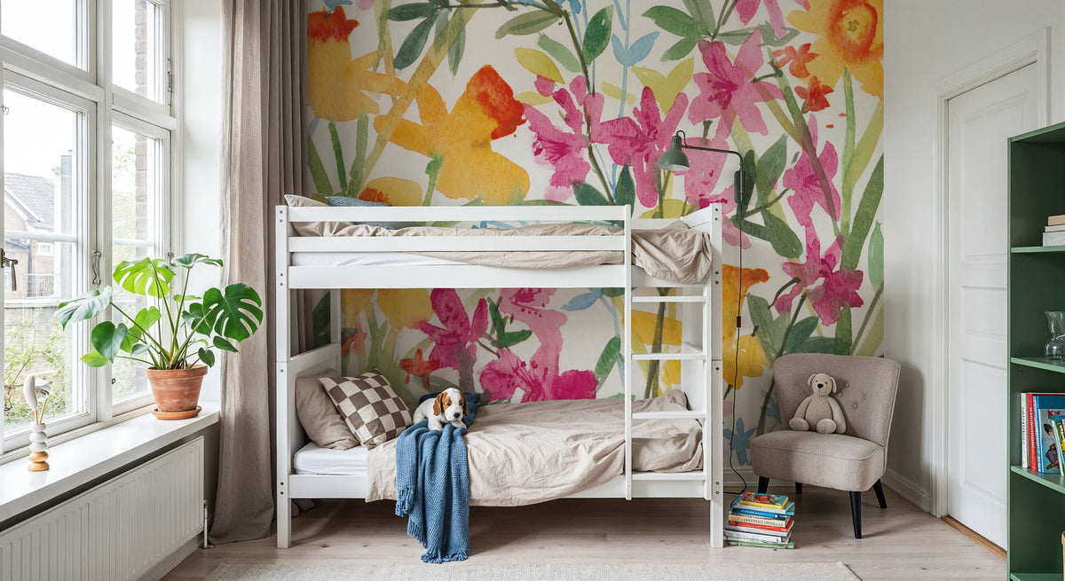 April Flowers Mural Wallpaper - room preview 06