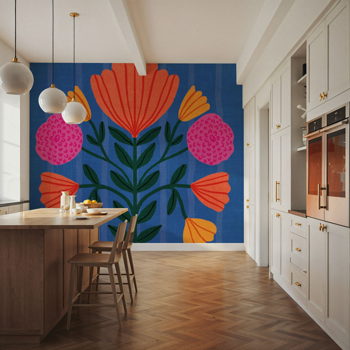 Modern Botanical I Mural Wallpaper - room preview 06