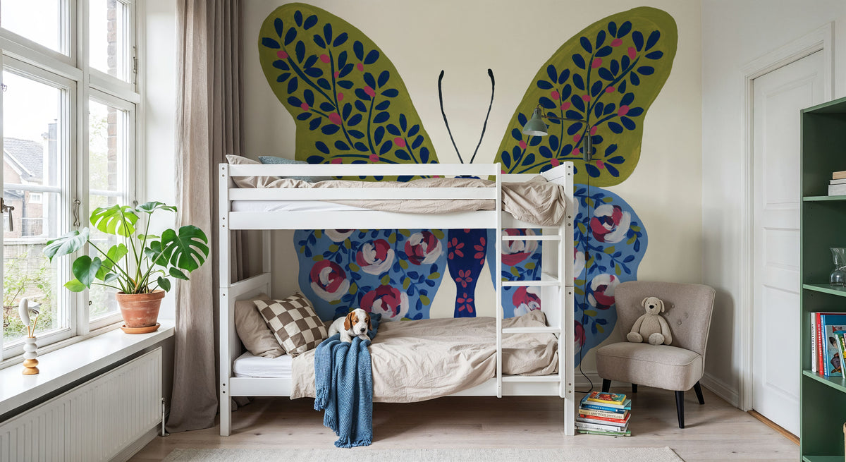 Blooming Butterfly I Mural Wallpaper - room preview 06