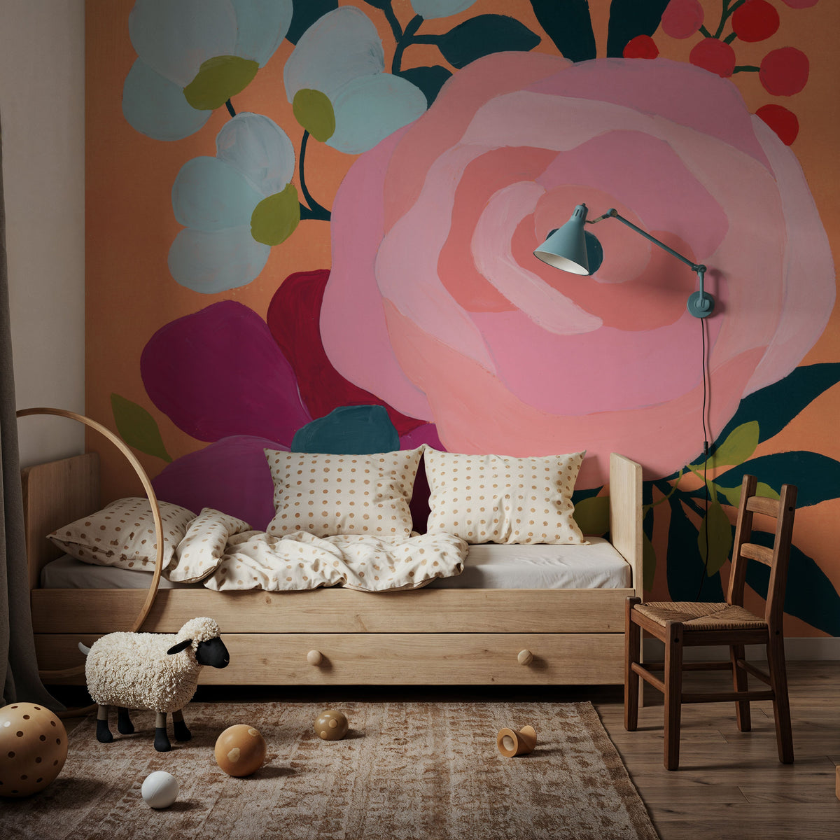 Pretty Florals II Mural Wallpaper - room preview 06
