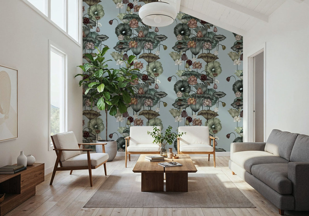 Magical Lotus, Sky Mural Wallpaper - room preview 06