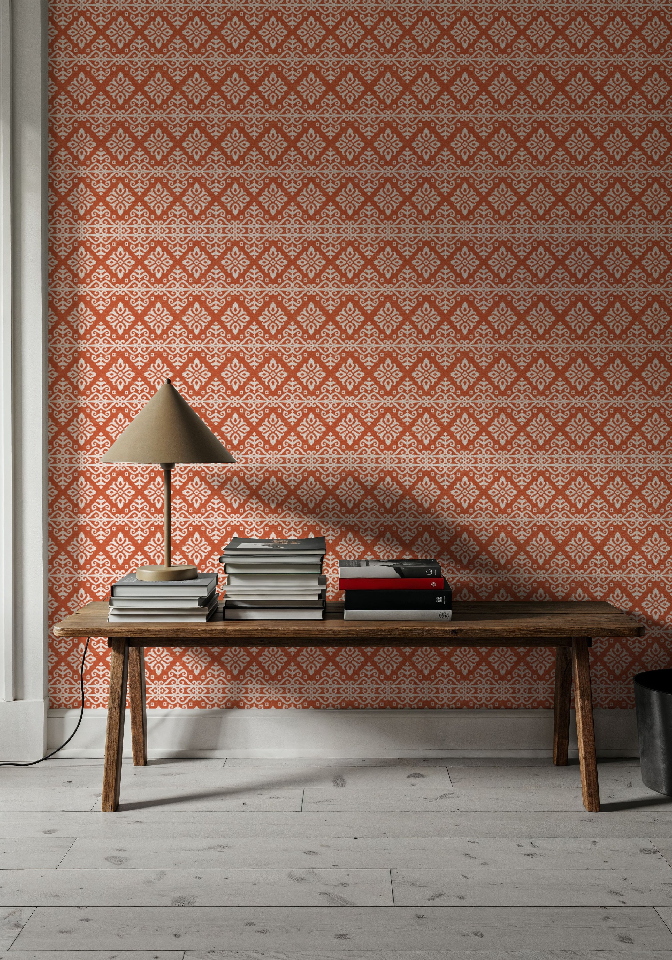 Amadora Squares Rust Mural Wallpaper