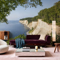 Chalk Cliffs Panorama Mural Wallpaper - room preview 06