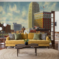 Greetings From Downtown Mural Wallpaper - room preview 06