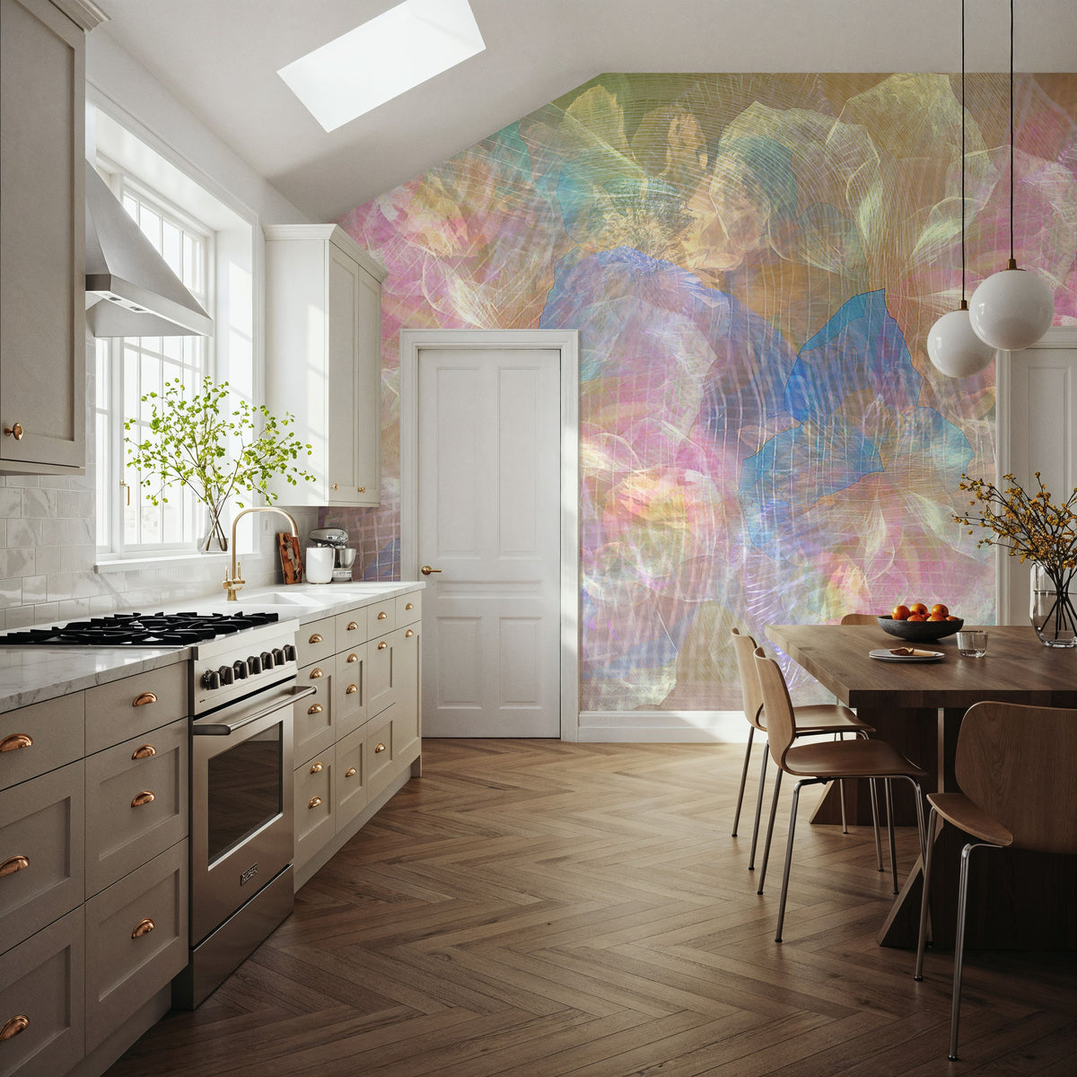Floral Weave Mural Wallpaper - room preview 06