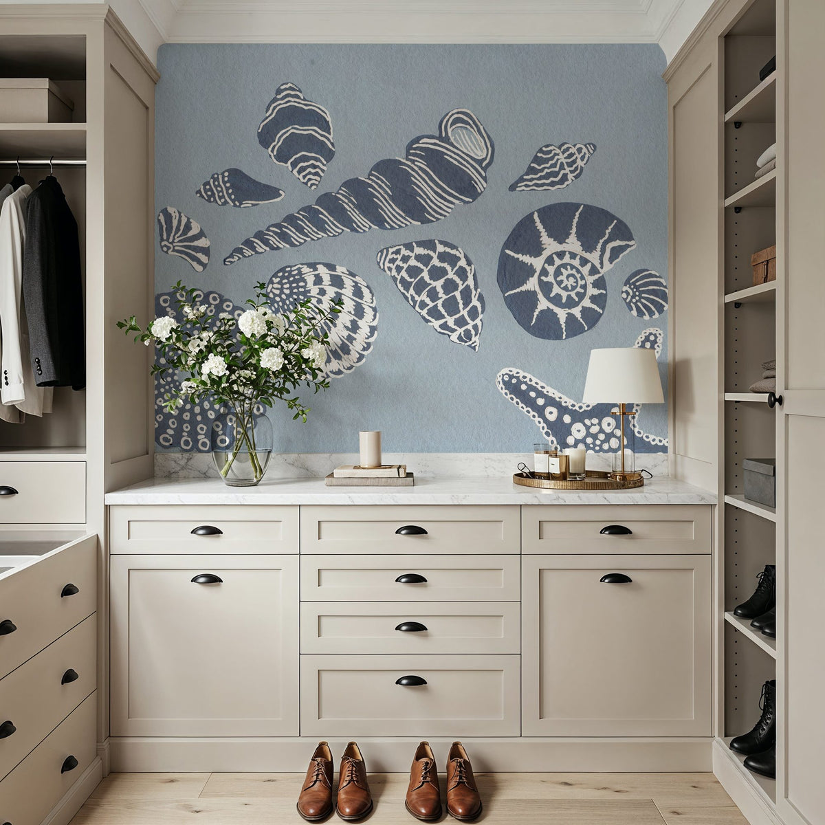 Coastal Shells I Mural Wallpaper - room preview 06