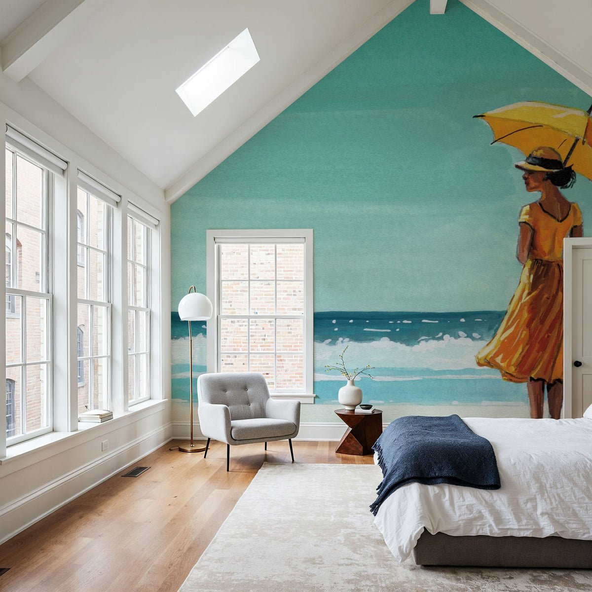 Umbrella At the Beach Mural Wallpaper - room preview 06