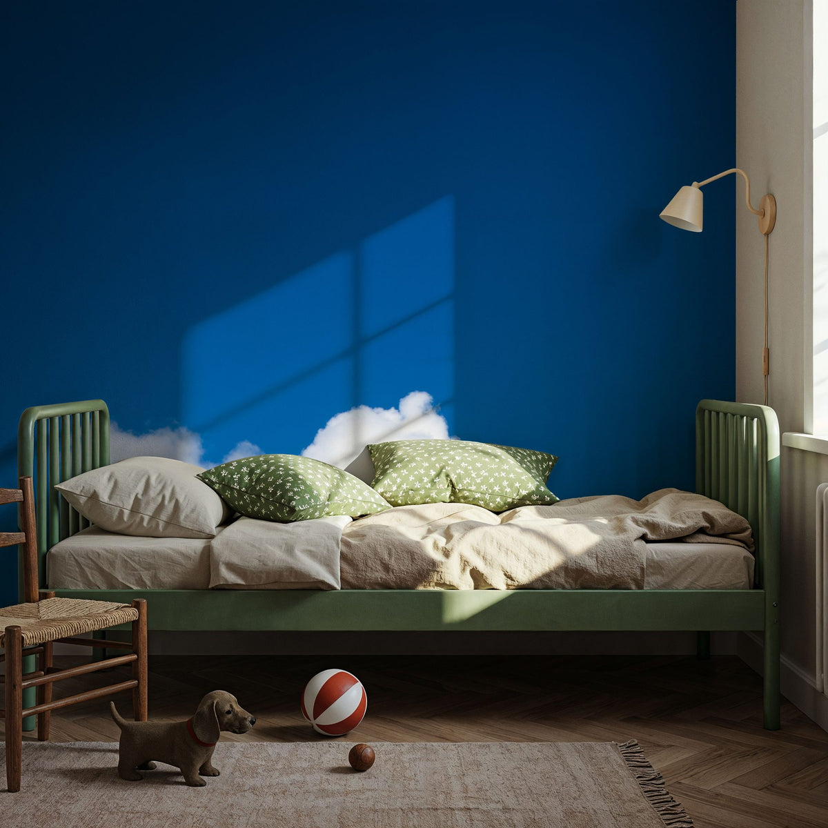 Heart Cloud Mural Wallpaper - room preview 06