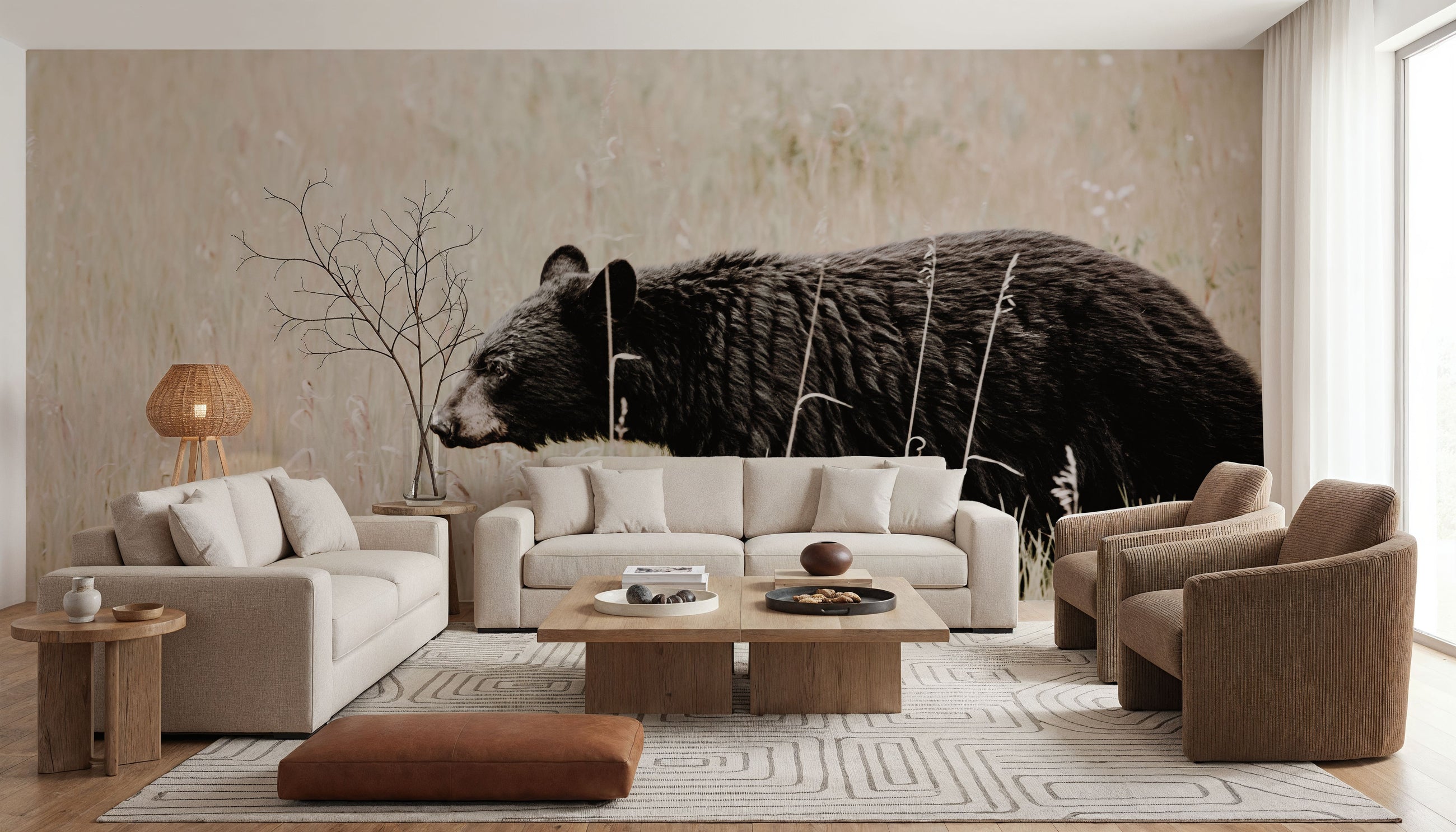 Black Bear in British Columbia Mural Wallpaper