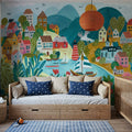 Coastal Village Mural Wallpaper - room preview 06