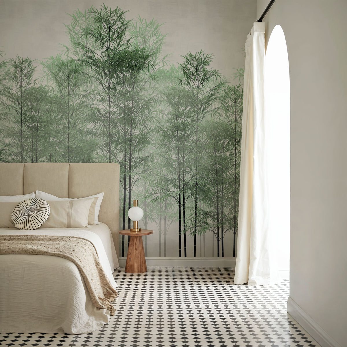 Bamboo Forest Mural Wallpaper - room preview 06
