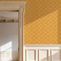 Coastal Scales Yellow Mural Wallpaper - room preview 06