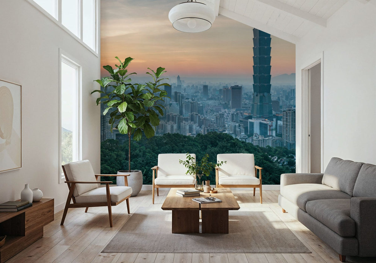 Taipei Sunset II Mural Wallpaper - room preview 06