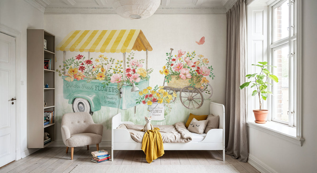 Soft Meadow VI Mural Wallpaper - room preview 06