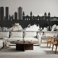 Lima Peru Skyline Black & White Mural Wallpaper - room preview 06