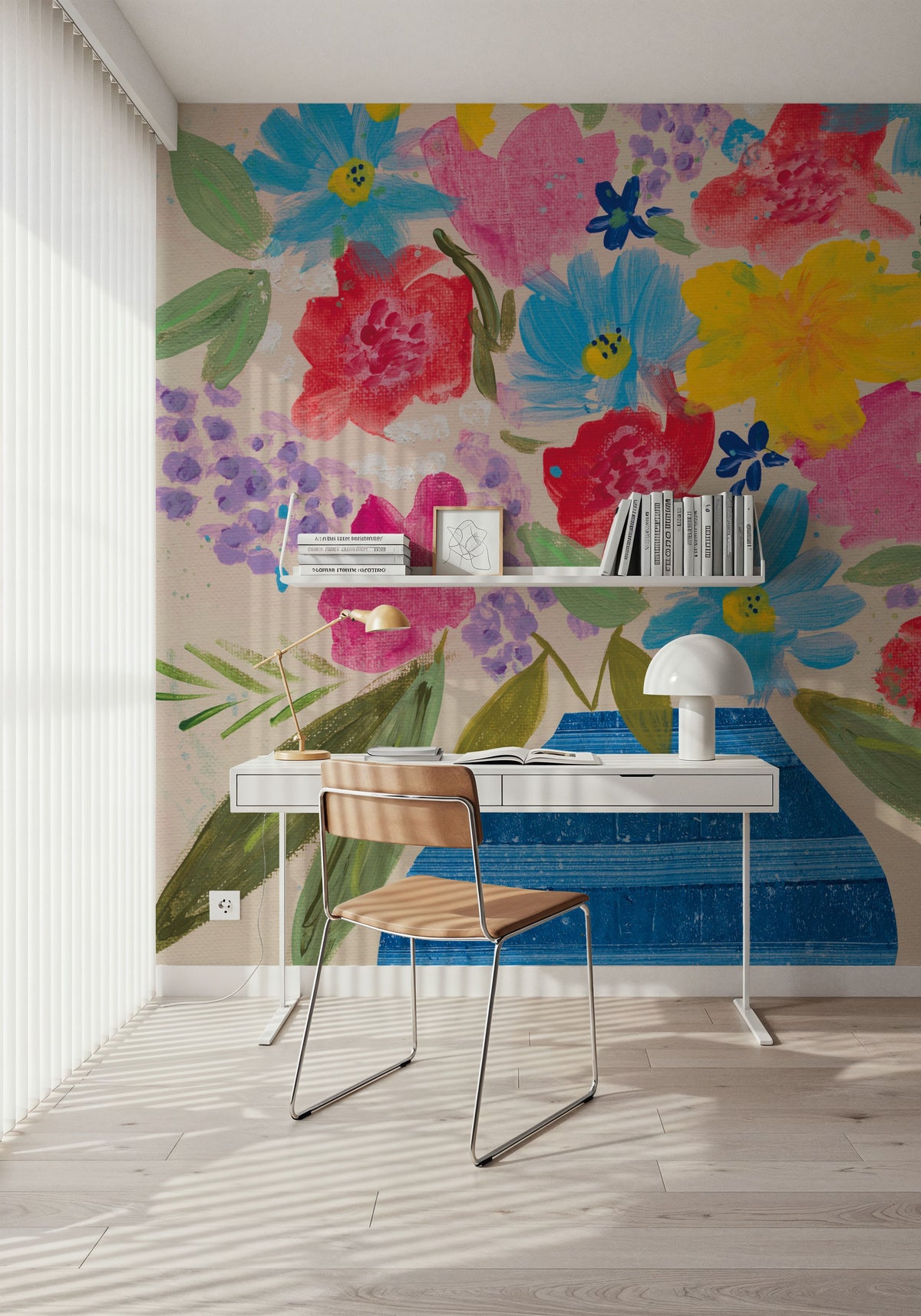 Ecstatic Floral I Mural Wallpaper - room preview 06