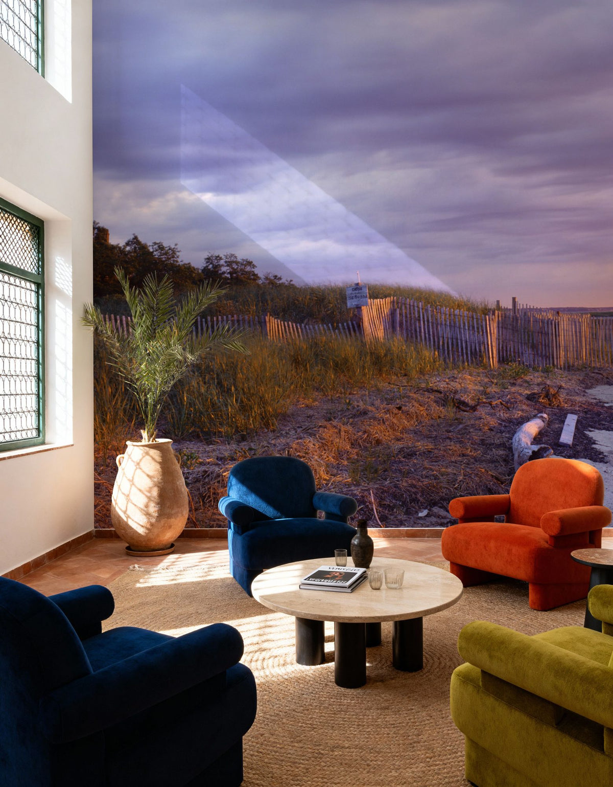 Sunset Cottage Path Mural Wallpaper - room preview 06