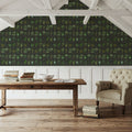 House Plant Green Mural Wallpaper - room preview 06