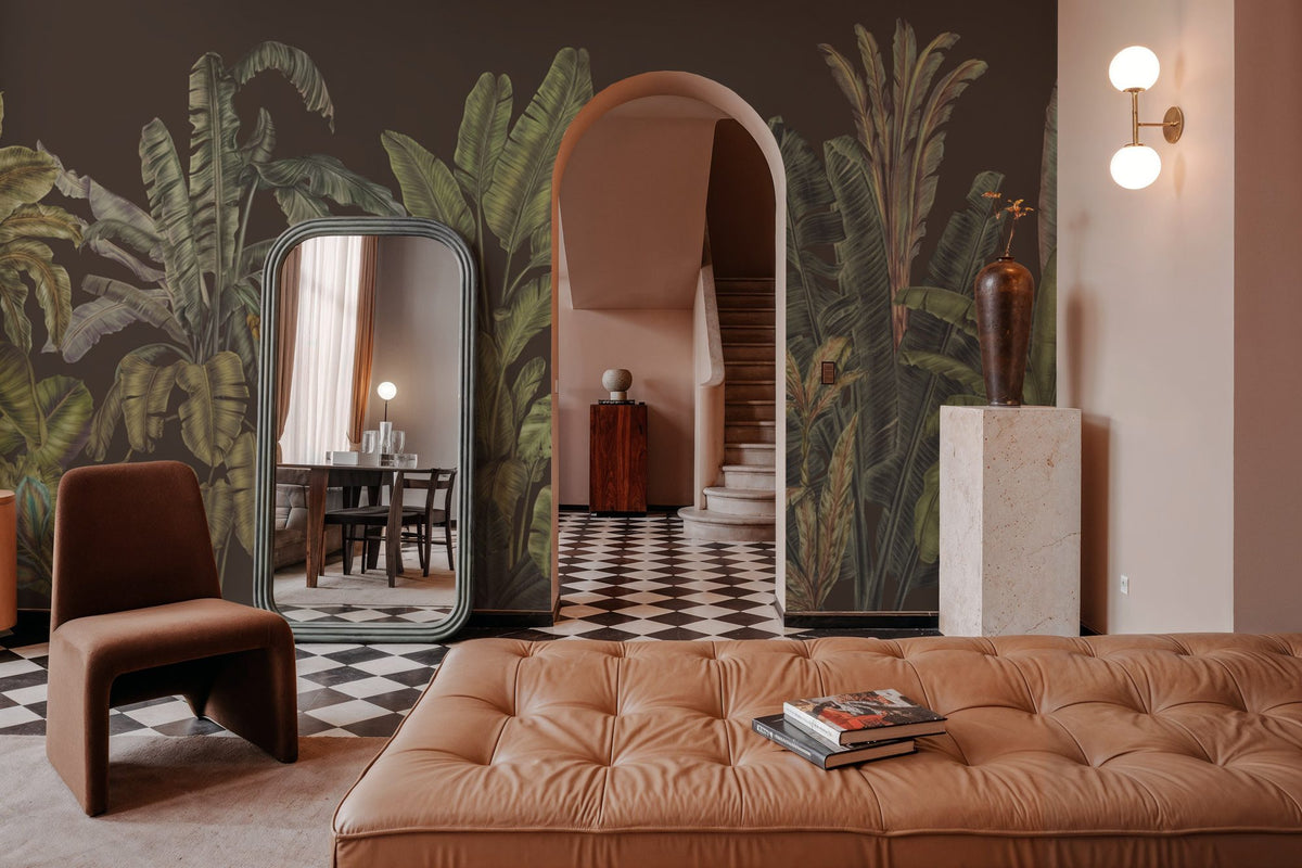 Madagascar Foliage, Mauve Mural Wallpaper - room preview 06