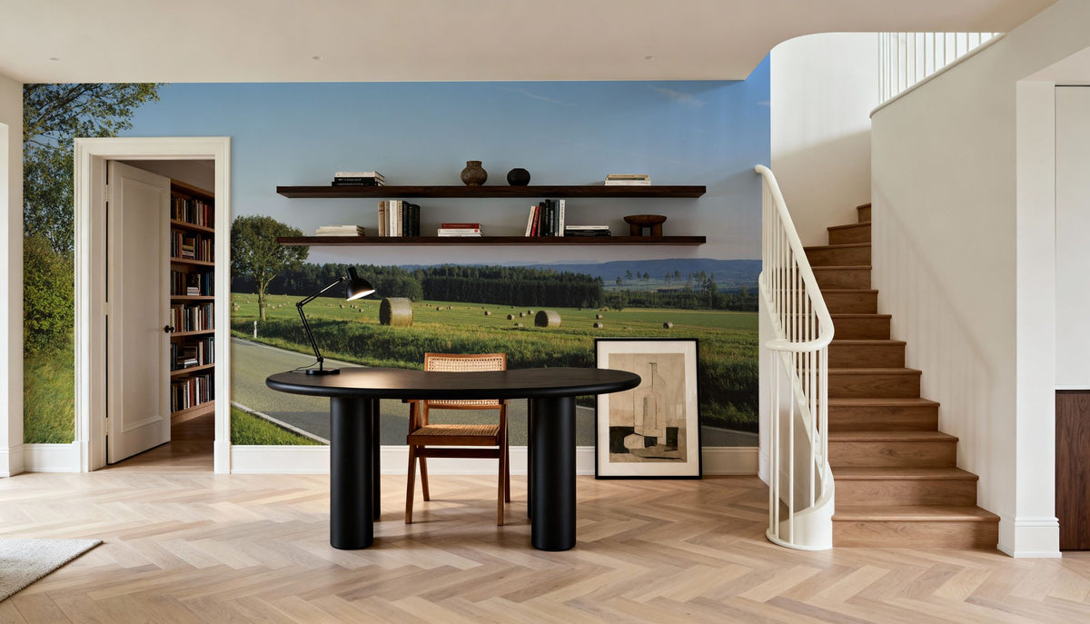 Harvest Highway Blue Gradient Mural Wallpaper - room preview 06