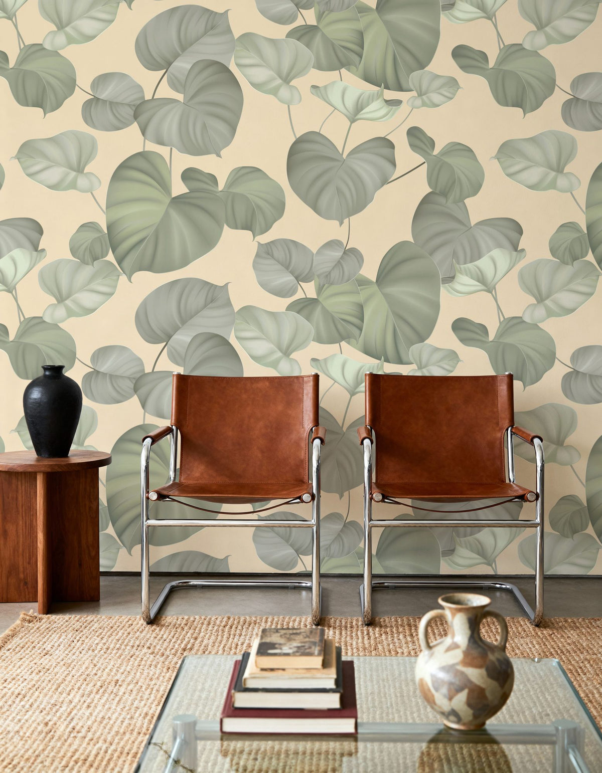 Levitating Leaves Mural Wallpaper - room preview 06