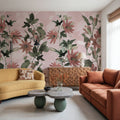 Contemporary Clematis Mural Wallpaper - room preview 06