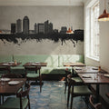 Shreveport Louisiana Skyline Concrete Mural Wallpaper - room preview 06