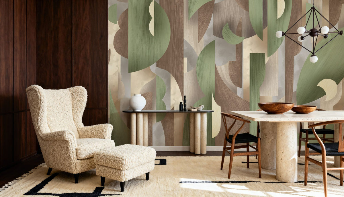 Modern Guild, Urban Jungle Green Mural Wallpaper - room preview 06