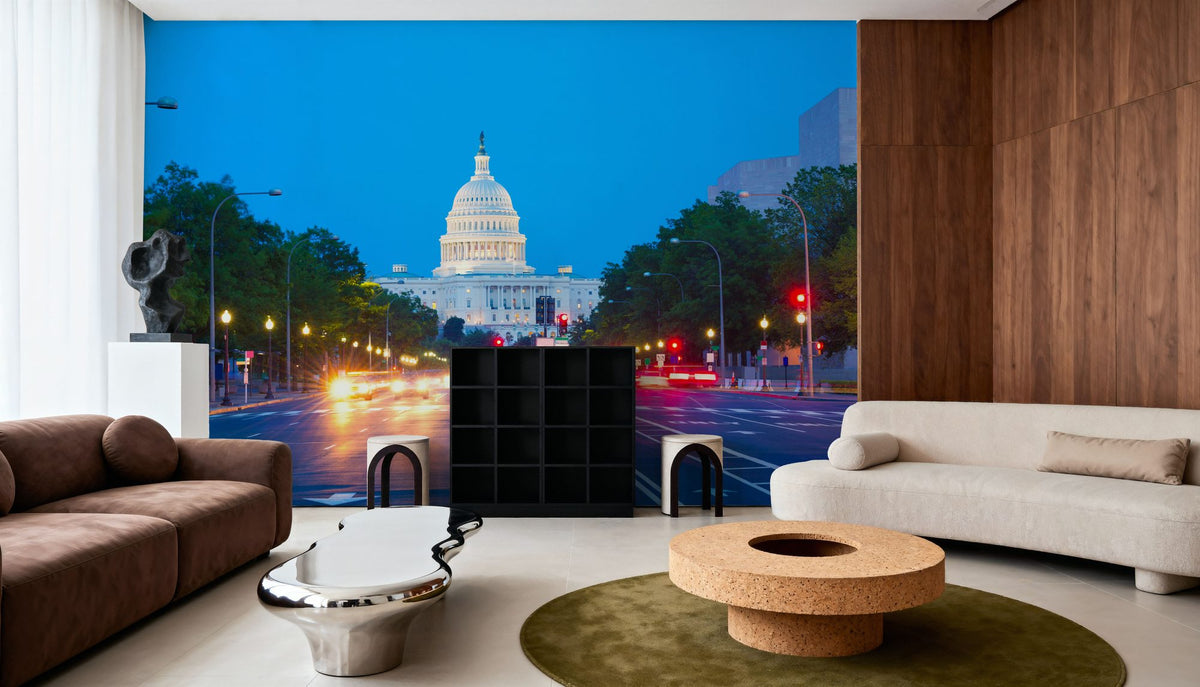 Capitol Sunset Mural Wallpaper - room preview 06