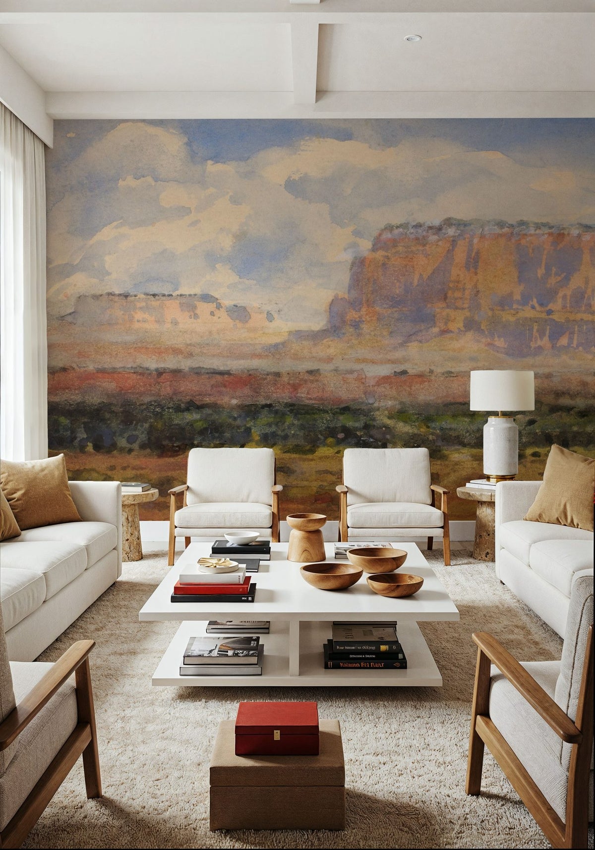The Enchanted Mesa Mural Wallpaper - room preview 06
