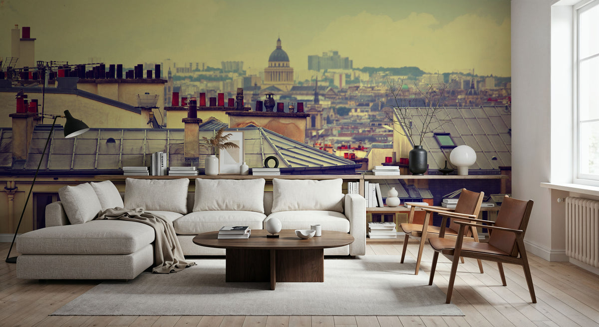 Vintage Rooftops Mural Wallpaper - room preview 06