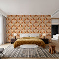 Cardinals & Winterberries, Yellow Mural Wallpaper - room preview 06
