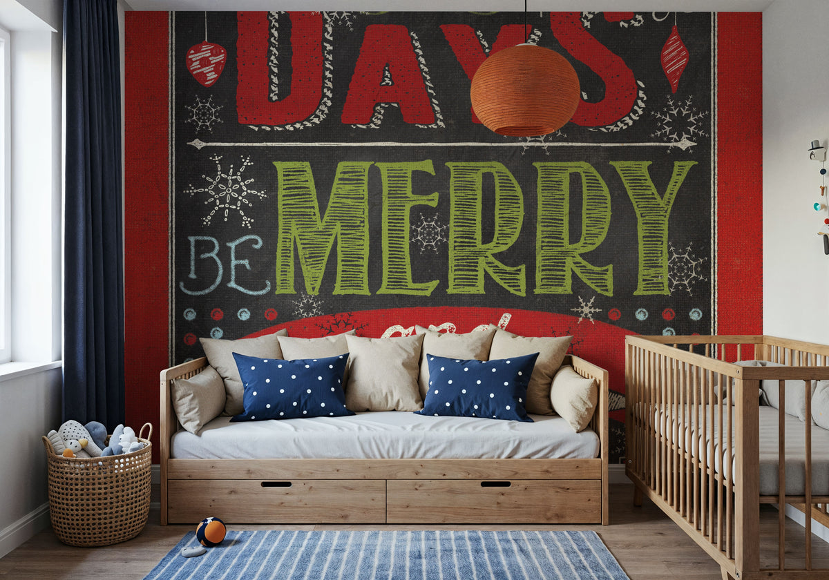 Holiday Talk Color II Mural Wallpaper - room preview 06