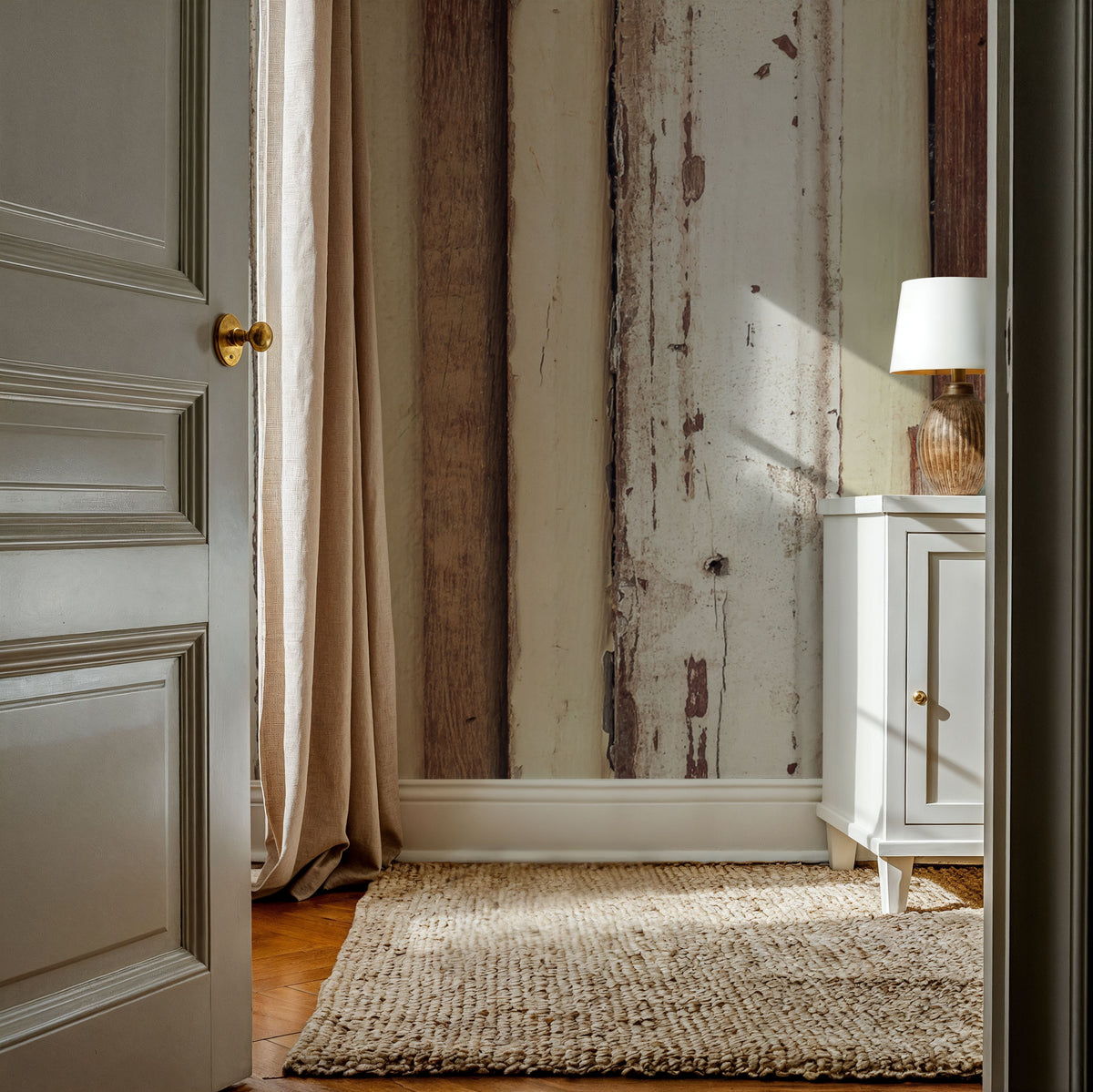 Pastel Wood Mural Wallpaper - room preview 06