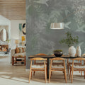 Birds in the Fog Blue Mural Wallpaper - room preview 06