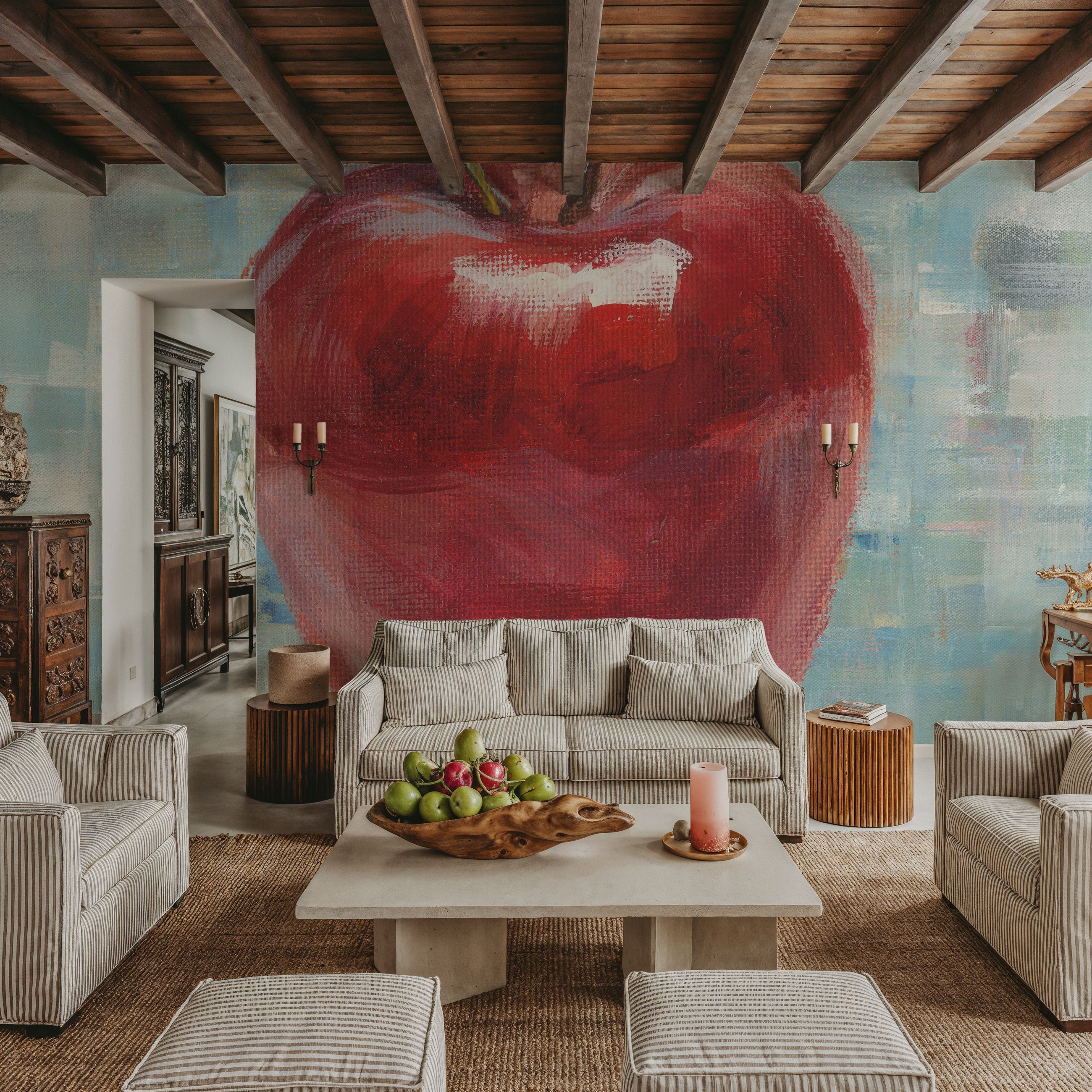 Abstract Apple Mural Wallpaper
