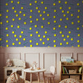 Memphis Dots & Stripes, Lilac Mural Wallpaper - room preview 06